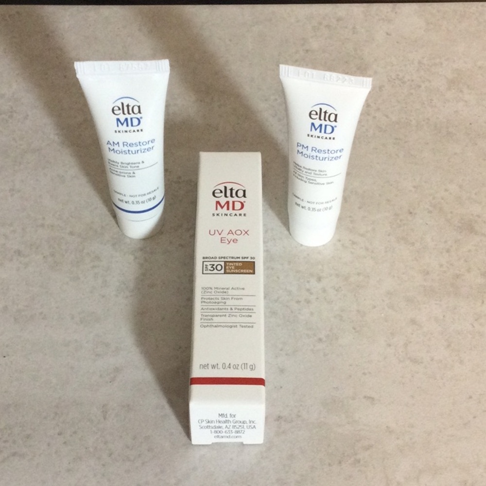 NWT EltaMD AM & PM Restore Moisturizer + UV AOX Eye SPF 30 - White